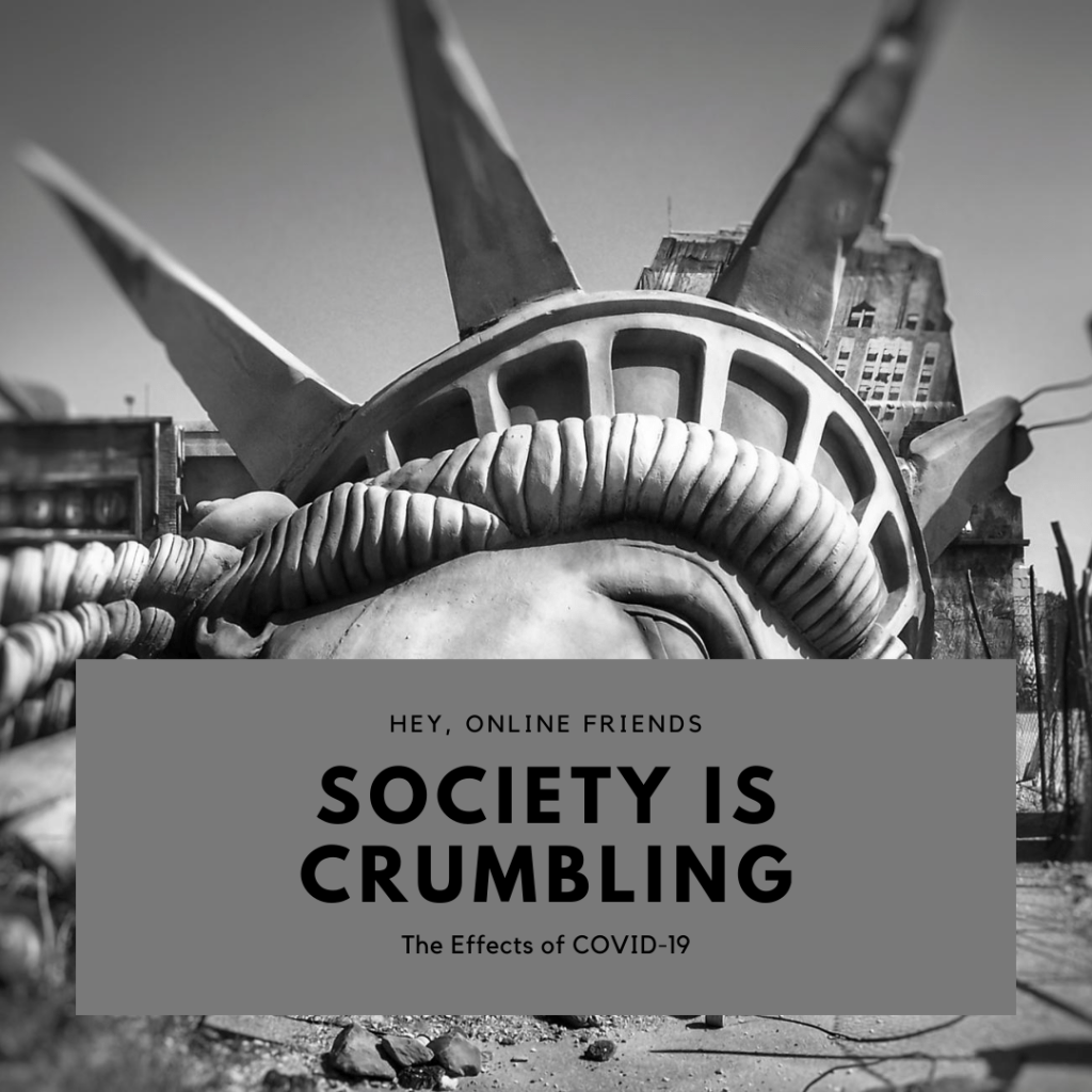 Statue of Liberty laying on street