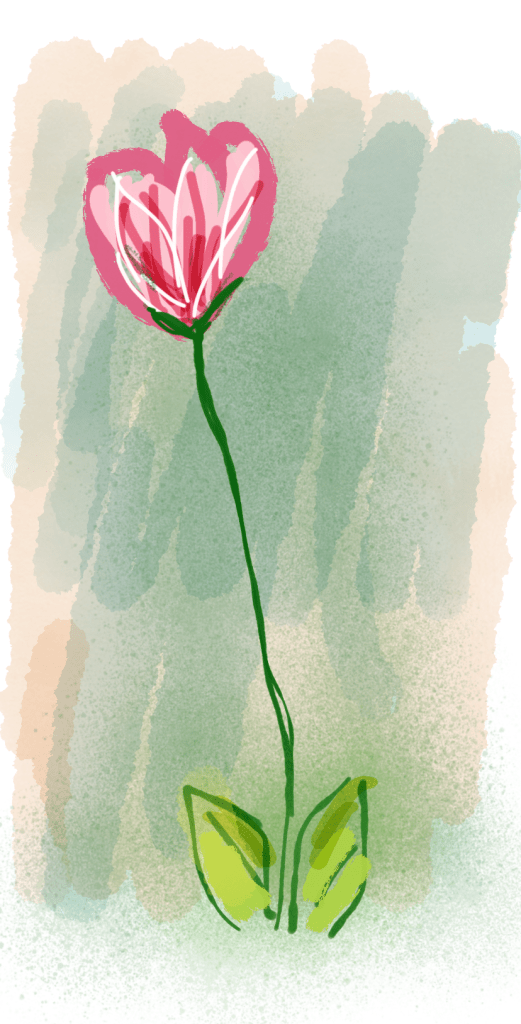 A flower made with digital art on an app